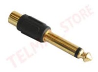 PRESA RCA / SPINA JACK 6,3mm MONO GOLD